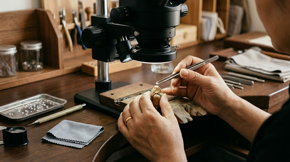 Made-to-order lab-grown diamond jewelry finished and ready for client delivery