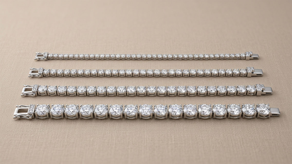 Lab-grown diamond tennis bracelet lifestyle image with elegant everyday styling