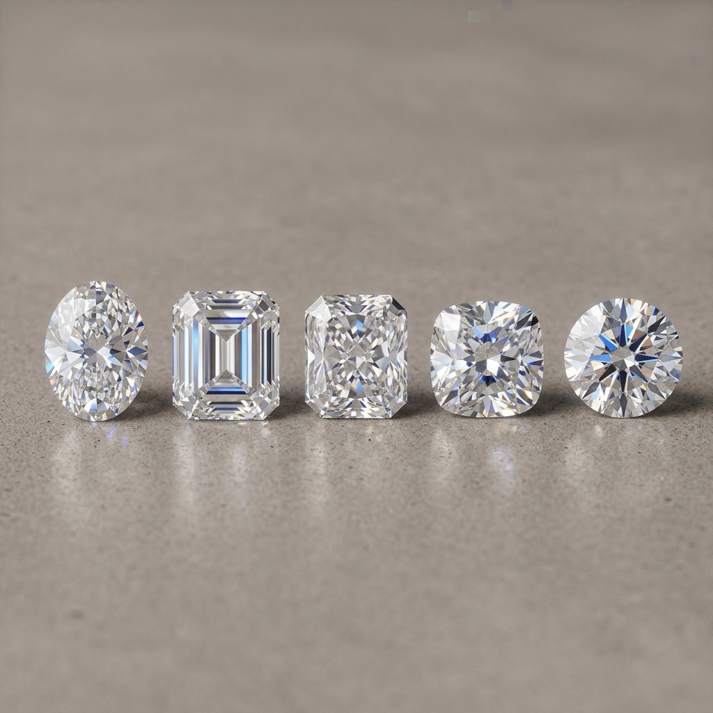 Diamond sparkle and proportion detail for long fingers.