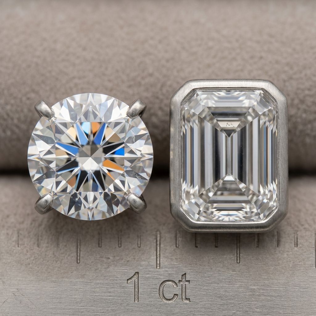 1 carat diamond measurement detail.