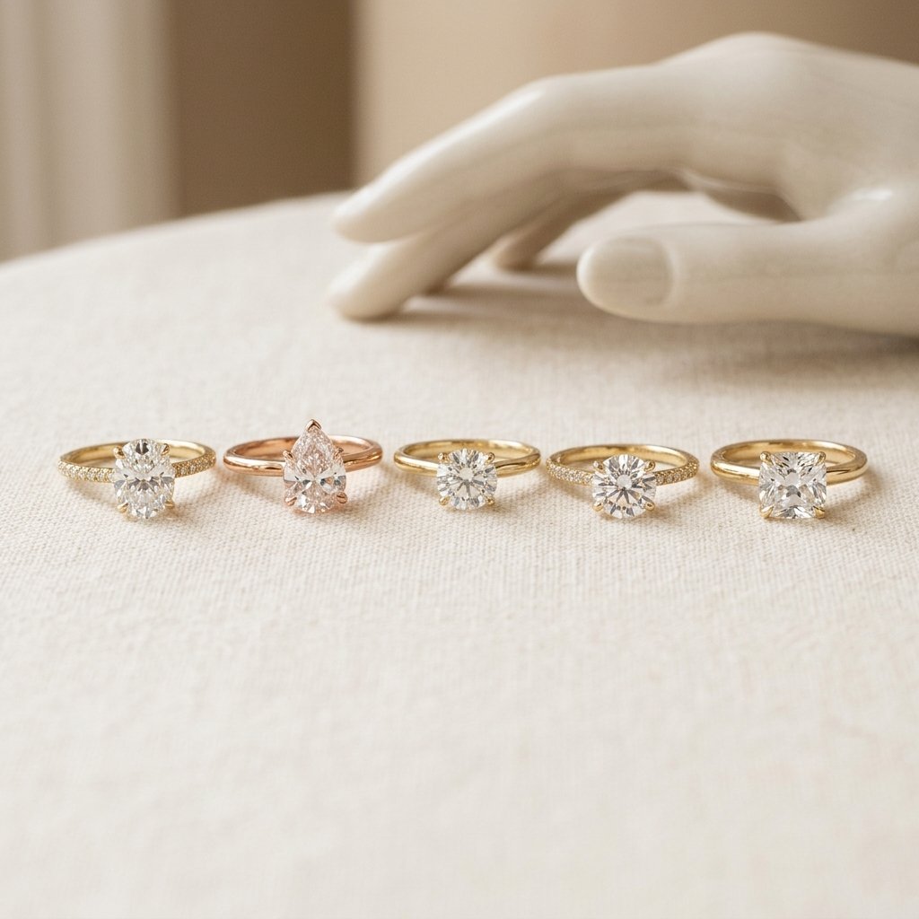 Diamond shape comparison for small hands.