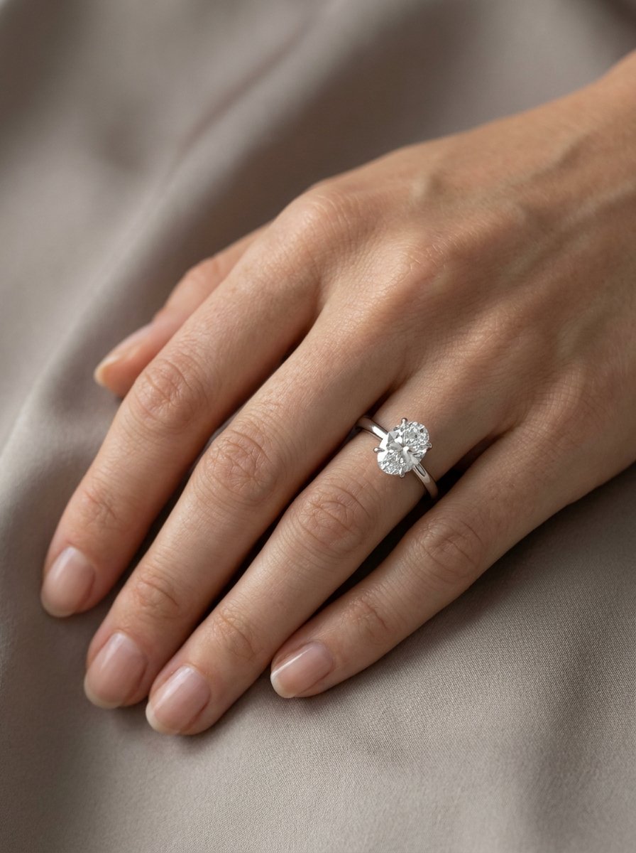 Best diamond size engagement ring on hand.