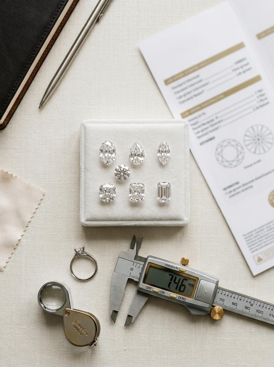 Diamond shape size buying checklist.