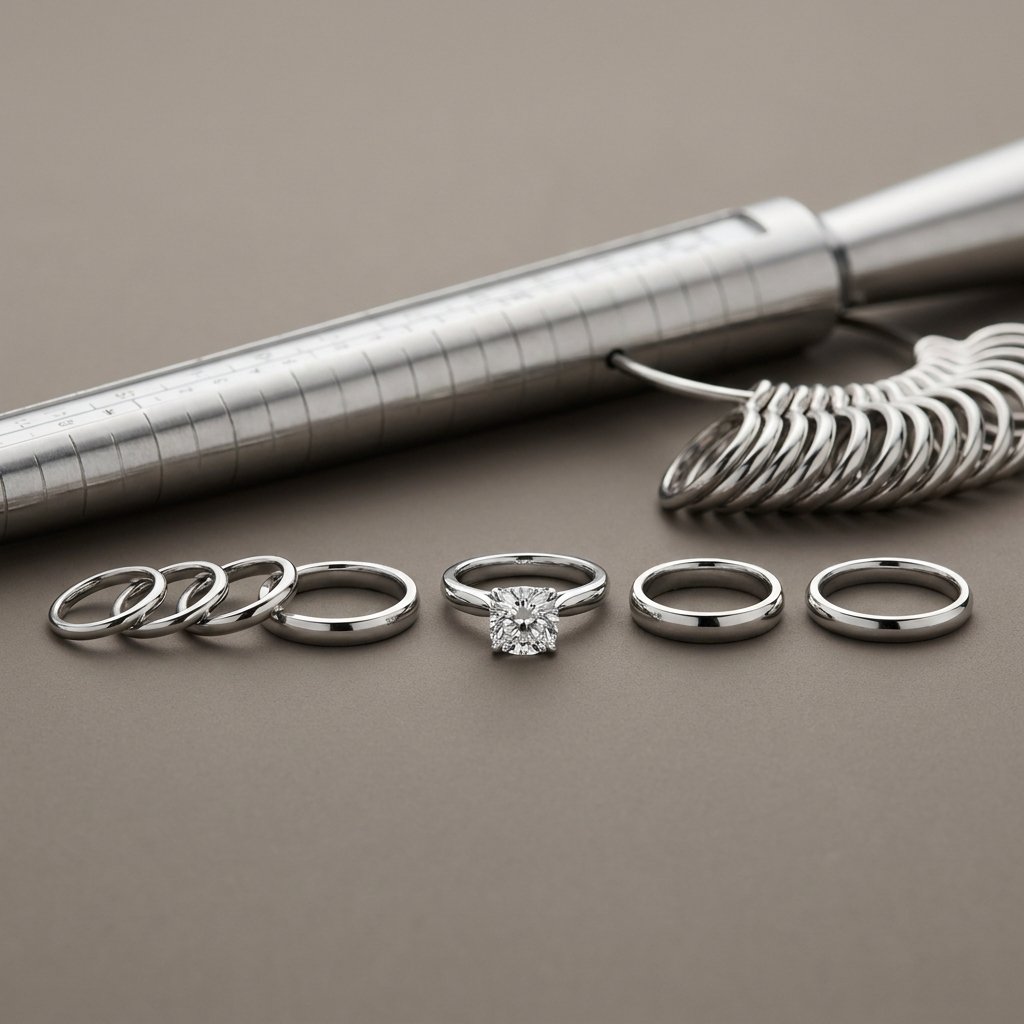 Women ring sizer comparison.