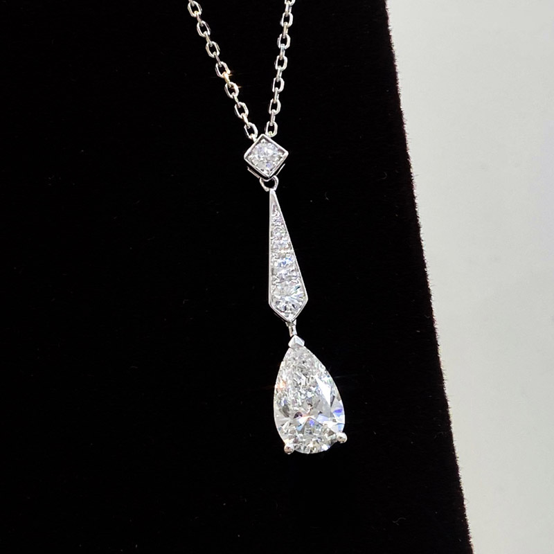VANTYRE lab grown diamond pear necklace or pendant.
