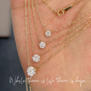VANTYRE lab grown diamond round necklace or pendant.