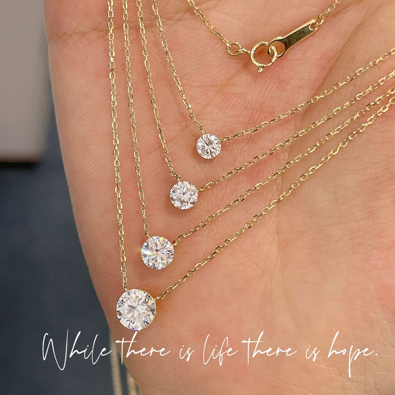 VANTYRE lab grown diamond round necklace or pendant.