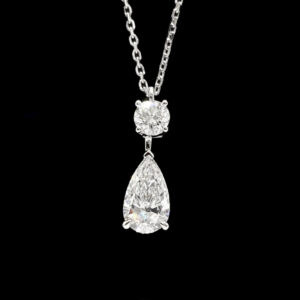 VANTYRE lab grown diamond pear necklace or pendant.